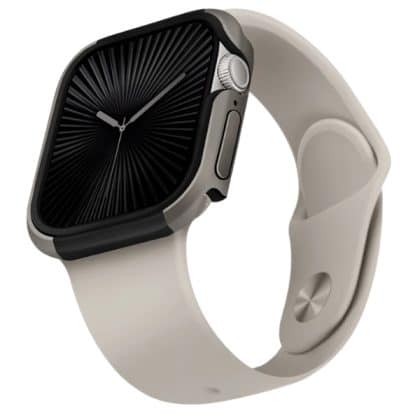 UNIQ θήκη Valencia Apple Watch Series 46mm ασημί/τιτάνιο silver