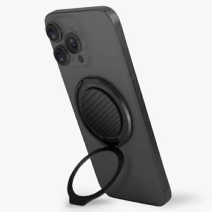 UNIQ Gripfit Premium 360 Magnetic Mount&Kickstand μαγνητική βάση μαύρη/carbon μαύρο