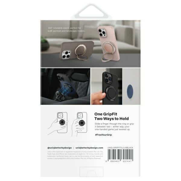 UNIQ Gripfit 360 Magnetic Mount&Kickstand μαγνητικός στήριγμα μαύρο/midnight black - Image 3