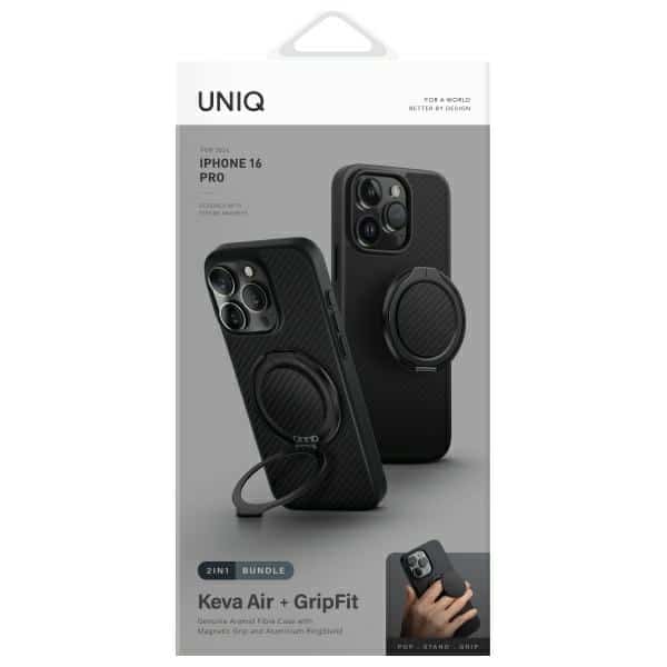 UNIQ Keva - θήκη για Apple iPhone 16 Pro - Μαύρο - Image 2