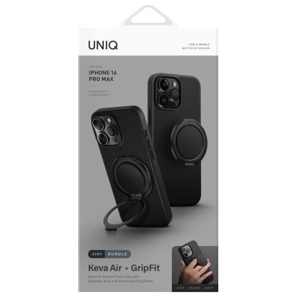 UNIQ Keva - θήκη για Apple iPhone 16 Pro Max - Μαύρο - Image 2