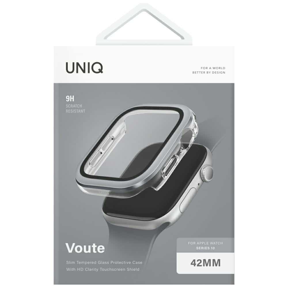 UNIQ Voute θήκη για Apple Watch Series 10 42mm tempered glass ασημί - Image 5