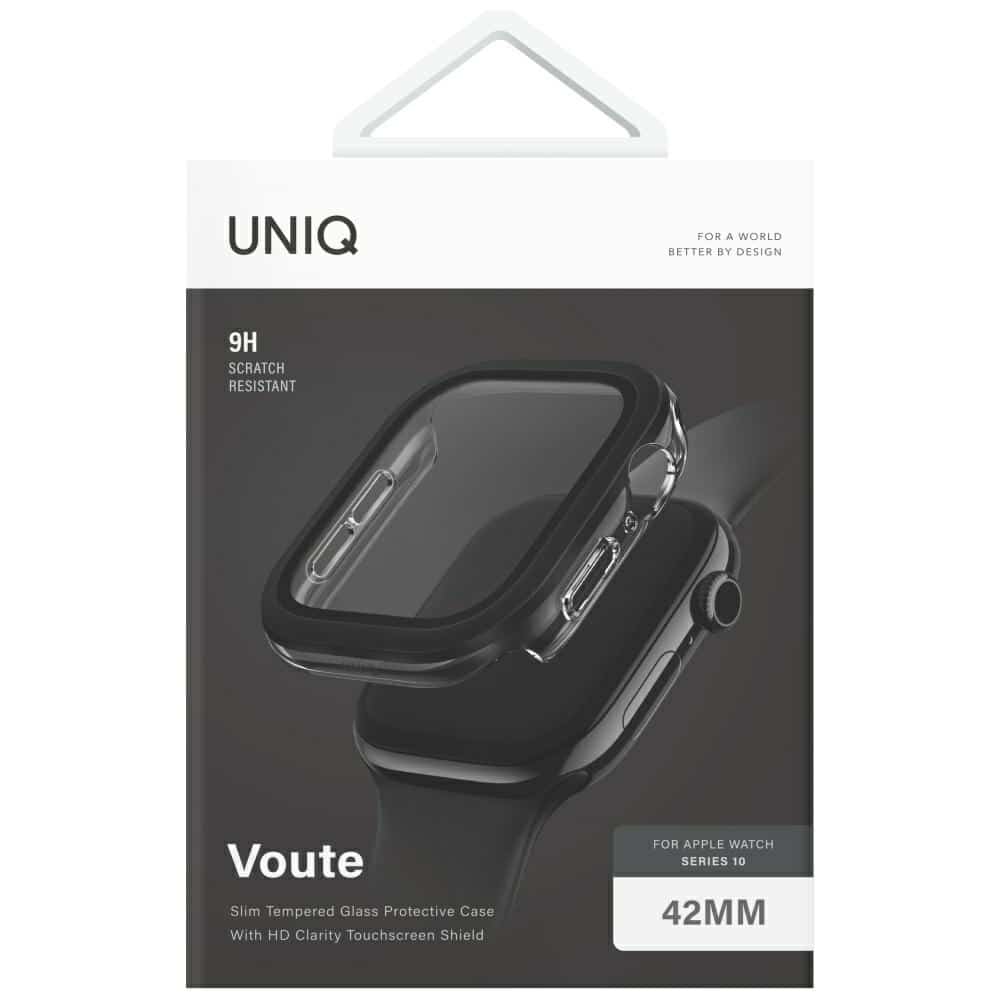 UNIQ Voute θήκη για Apple Watch Series 10 42mm tempered glass μαύρο - Image 5