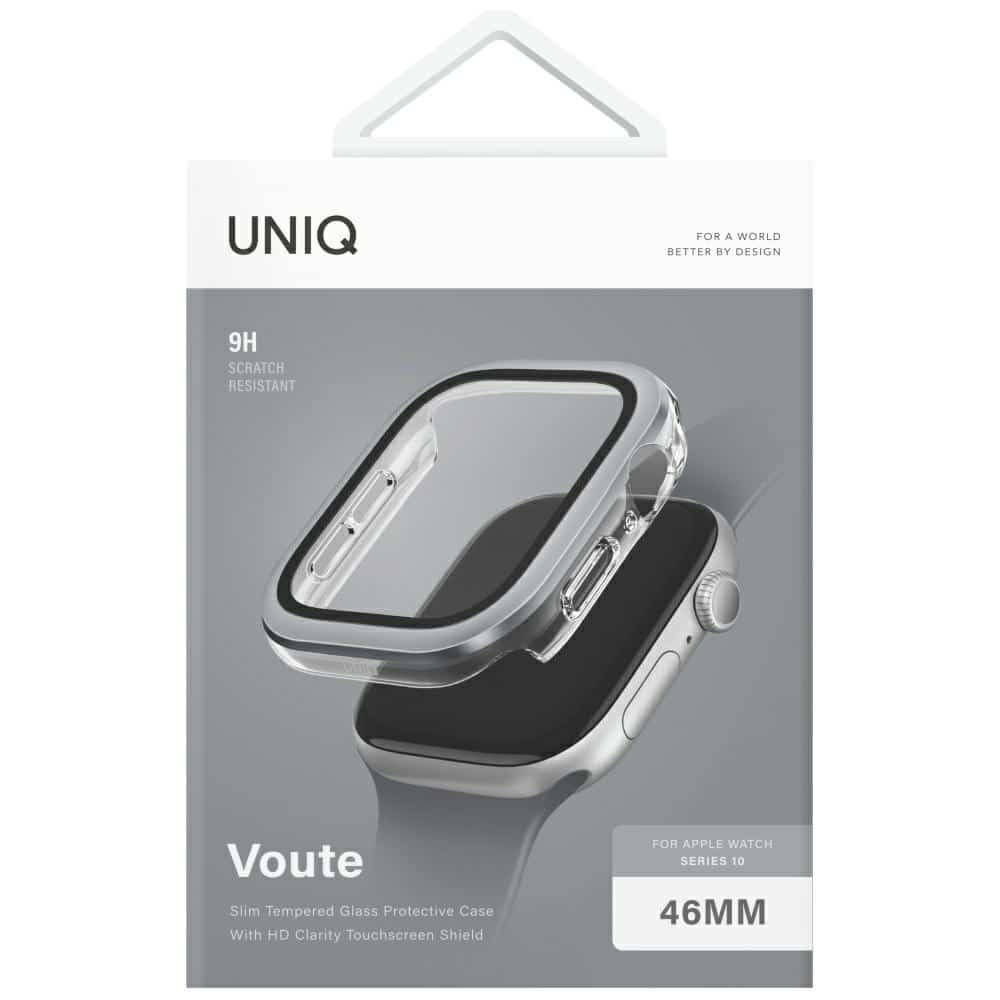 UNIQ Voute θήκη για Apple Watch Series 10 46mm tempered glass ασημί - Image 5