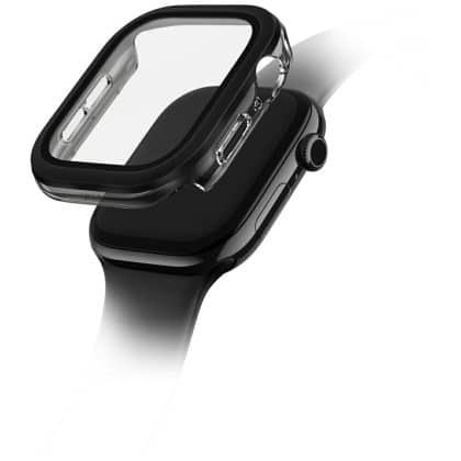 UNIQ Voute θήκη για Apple Watch Series 10 46mm tempered glass μαύρο