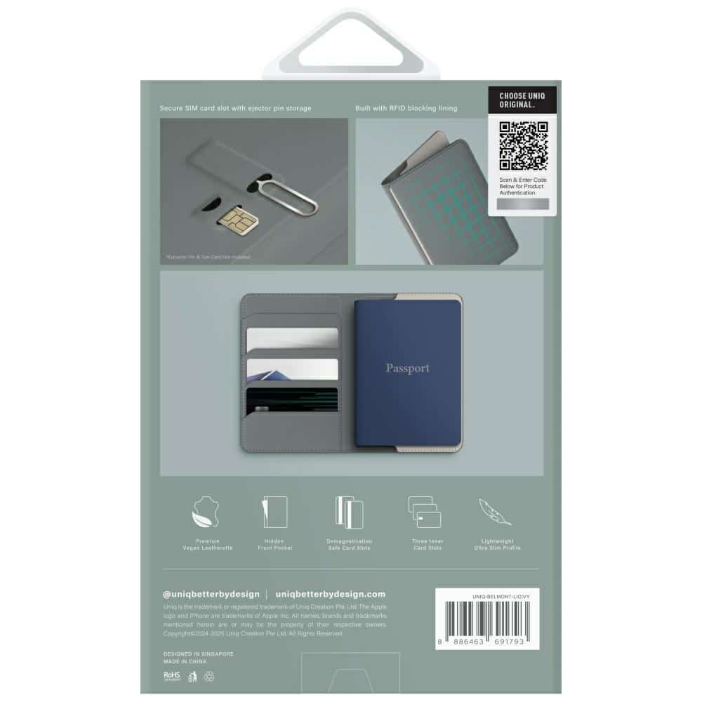 UNIQ Belmont θήκη διαβατηρίου RFID μπλοκάρισμα ελεφαντόδοντο πράσινο - Image 7