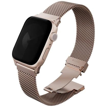 UNIQ Λουρί Dante Pro για Apple Watch 49/46/45/44mm ανοξείδωτο ατσάλι μεταλλικό ροζ