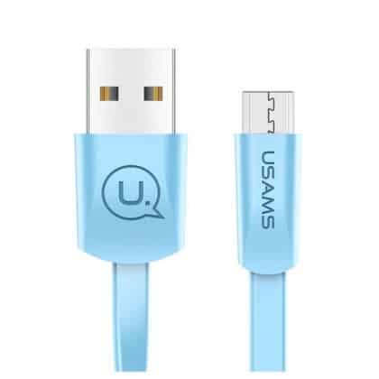 USAMS Καλώδιο επίπεδο U2 microUSB 1,2m μπλε