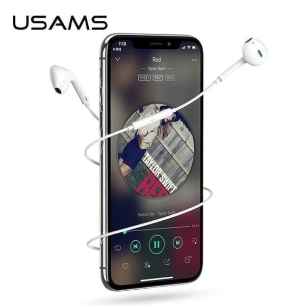 USAMS Στερεοφωνικά ακουστικά EP-22 λευκό - Image 2