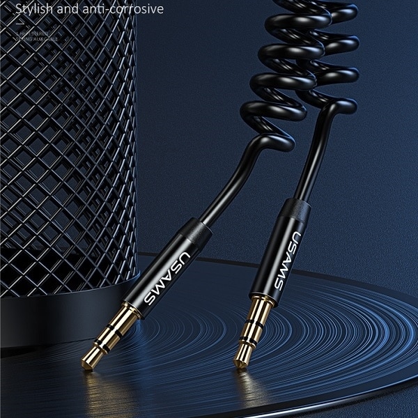 USAMS αντάπτορας ήχου 3,5mm - 3,5mm 1,2m μαύρος - Image 2