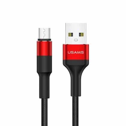 USAMS Καλώδιο πλεγμένο U5 2A micro USB 1,2m κόκκινο