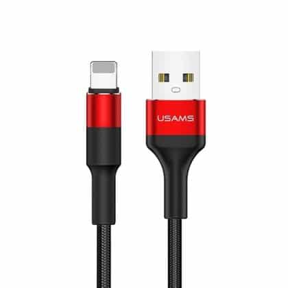 USAMS Καλώδιο πλεγμένο U5 2A lightning κόκκινο 1,2m SJ220IP02 (US-SJ220)