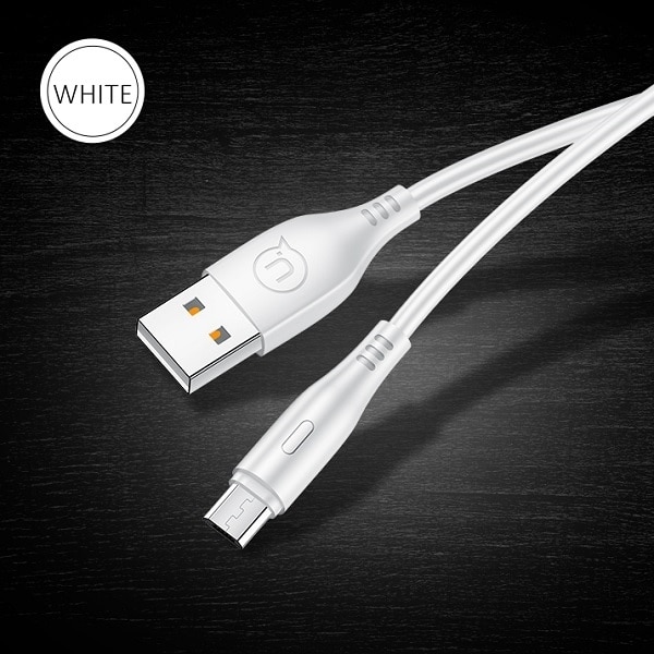 USAMS καλώδιο U18 microUSB 2A γρήγορης φόρτισης 1m λευκό - Image 2