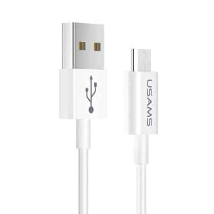 USAMS Καλώδιο U23 microUSB 2A Γρήγορη Φόρτιση 1m λευκό