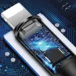 USAMS Καλώδιο πλεγμένο U5 3w1 1,5m 2A μαύρο (lightning/microUSB/USB-C) SJ2193IN101 (US-SJ219) - Image 8
