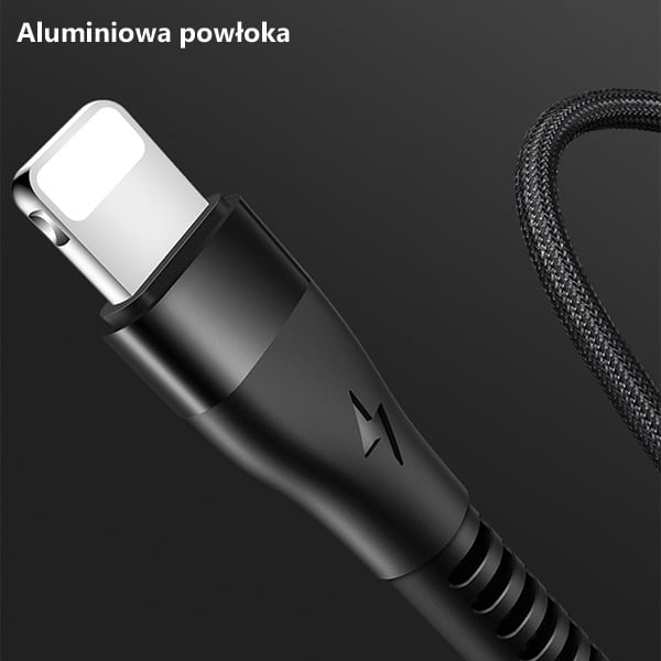 USAMS Καλώδιο πλεγμένο U33 lightning 1,2m 2A Γρήγορη φόρτιση μπλε/κυανό SJ360USB02 (US-SJ360) - Image 4