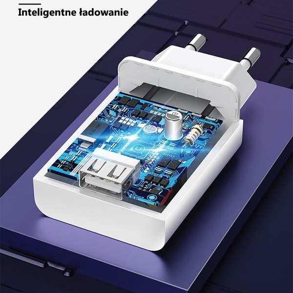 USAMS Φορτιστής δικτύου 1xUSB T22 18W 3A QC3.0 (μόνο κεφαλή) Γρήγορη φόρτιση λευκό - Image 4