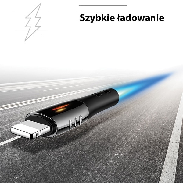 USAMS Καλώδιο πλεγμένο U-Tone lightning 1.2m Power-off 2A Γρήγορη φόρτιση μαύρο - Image 4