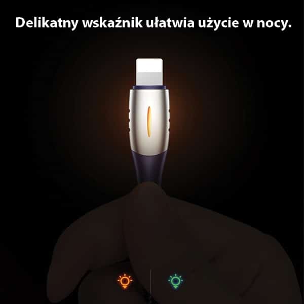 USAMS Καλώδιο πλεγμένο U-Tone lightning 1.2m Power-off 2A Γρήγορη φόρτιση μαύρο - Image 6