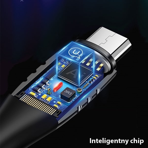 USAMS Καλώδιο πλεγμένο U-Tone microUSB 1.2m Power-off 2A Γρήγορη φόρτιση μαύρο - Image 2