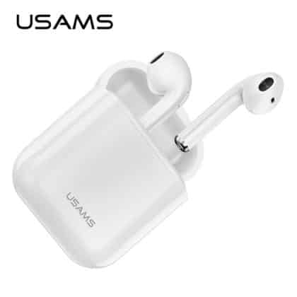 USAMS Ακουστικά Bluetooth 5.0 TWS LU σειράς ασύρματα λευκό/white BHULU01 (US-LU001)