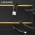 USAMS Καλώδιο πλεγμένο U41 lightning 1m 2A μαύρο - Image 2
