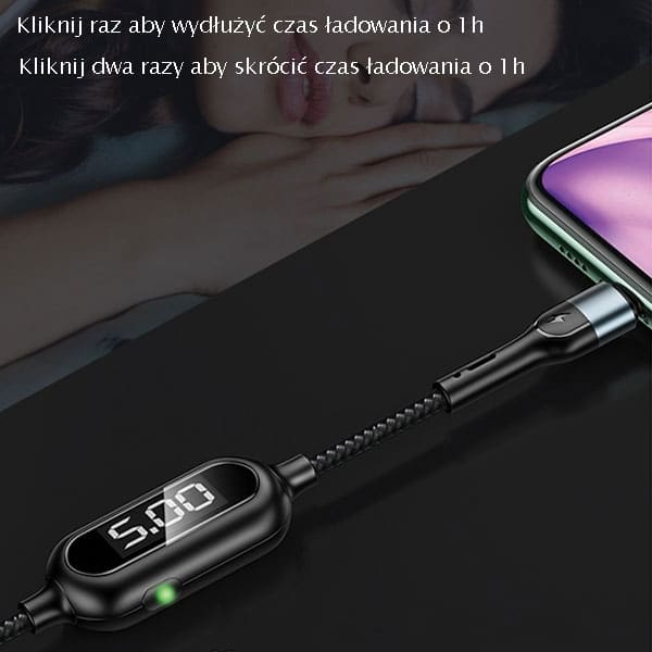 USAMS Καλώδιο πλεγμένο U48 lightning 1,2m 2A Γρήγορη φόρτιση LED πράσινο - Image 3