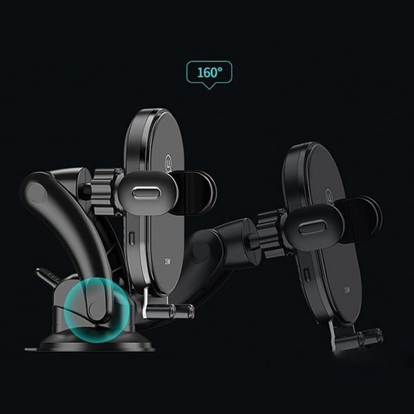 USAMS Αυτόματος ασύρματος φορτιστής US-CD131 15W για παρμπρίζ/ταμπλό μαύρος - Image 4