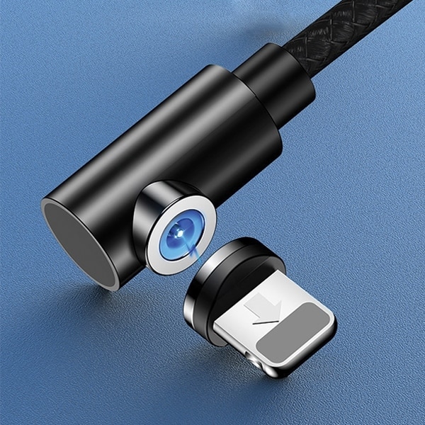 USAMS Καλώδιο Lightning 1m γωνιακό μαγνητικό κόκκινο/red SJ444USB02 (US-SJ444) - Image 3