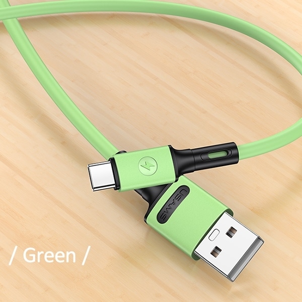 USAMS Καλώδιο U52 USB-C 2A Γρήγορη Φόρτιση 1μ πράσινο - Image 2