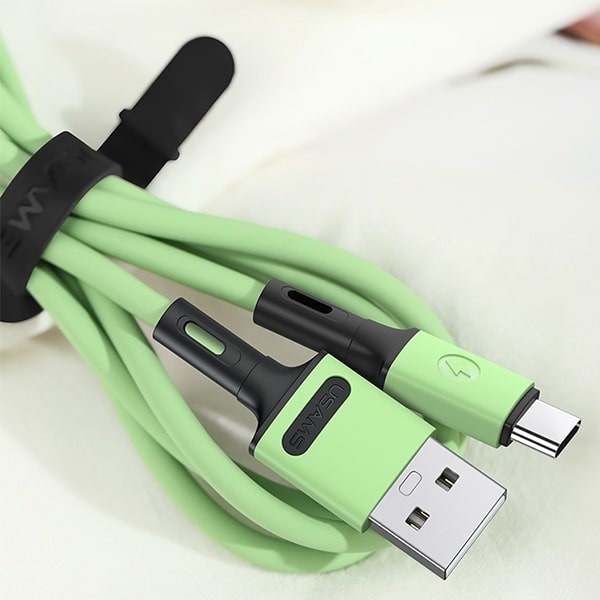 USAMS Καλώδιο U52 USB-C 2A Γρήγορη Φόρτιση 1μ πράσινο - Image 5
