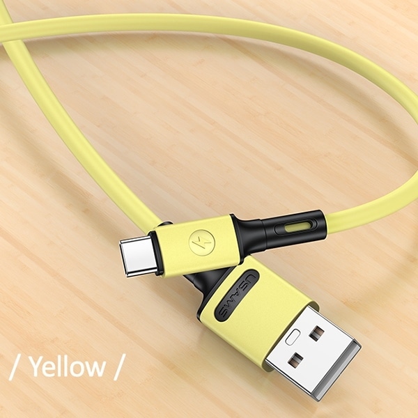 USAMS Καλώδιο U52 USB-C 2A Γρήγορη Φόρτιση 1m κίτρινο - Image 2