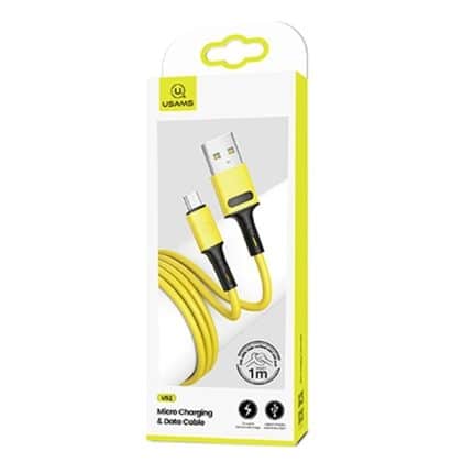 USAMS καλώδιο U52 microUSB 2A γρήγορης φόρτισης 1m κίτρινο