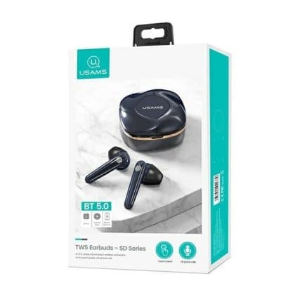 USAMS Ακουστικά Bluetooth 5.0 TWS SD σειρά ασύρματα μπλε/gem blue BHUSD02
