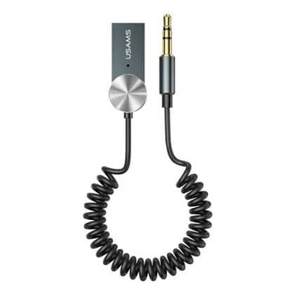USAMS αντάπτορας ήχου Bluetooth 5.0 USB-AUX γκρι/πατίνα SJ464JSQ01 (US-SJ464)