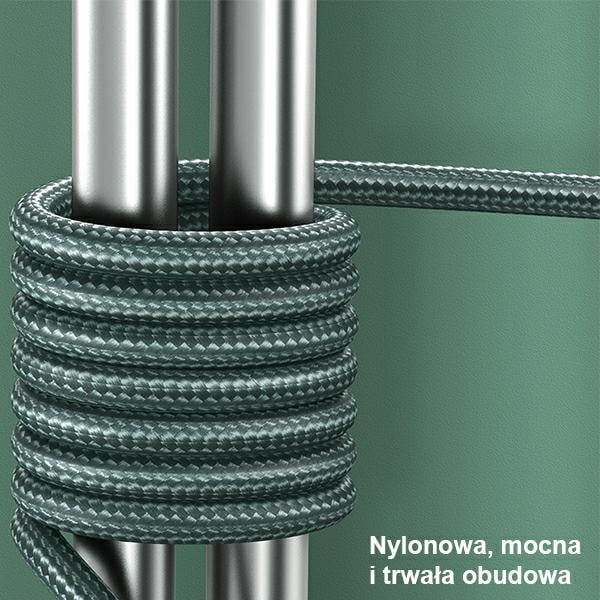 USAMS Καλώδιο πλεγμένο U55 2A micro USB 1m πράσινο - Image 5