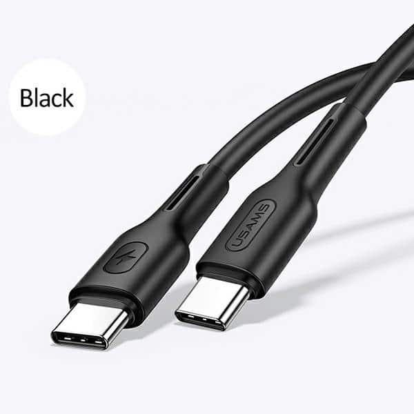 USAMS Καλώδιο U43 USB-C σε USB-C 100W PD Γρήγορη Φόρτιση 5A 1.2m μαύρο - Image 3