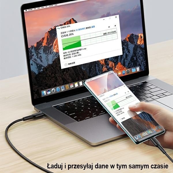 USAMS Καλώδιο U43 USB-C σε USB-C 100W PD Γρήγορη Φόρτιση 5A 1.2m μαύρο - Image 2
