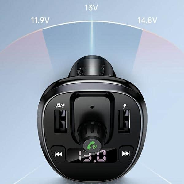 USAMS Σετ hands-free C21 με FM transmitter, Bluetooth 5.0, MP3, 2xUSB 3,4A μαύρο - Image 10