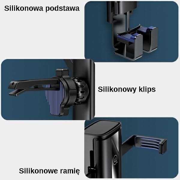 USAMS Βάση για γρίλια αερισμού Gravity μαύρη - Image 14
