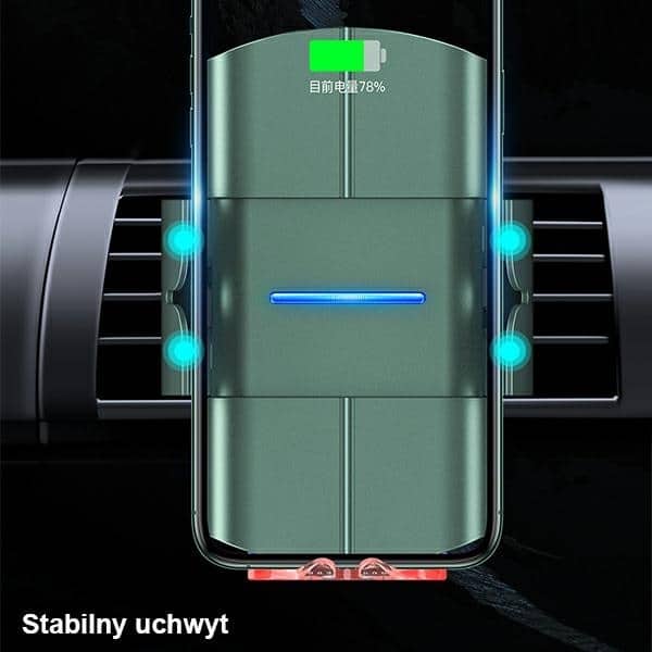 USAMS Αυτόματος ασύρματος φορτιστής US-CD133 10W για αεραγωγό, πράσινος - Image 4