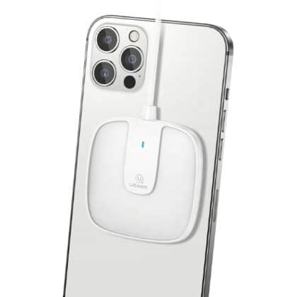 USAMS ασύρματη φόρτιση US-CD153 μαγνητική 15W για iPhone 12 σειρά λευκό