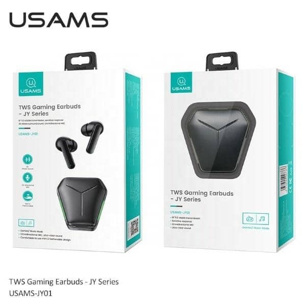 USAMS Ακουστικά Bluetooth 5.0 TWS JY σειρά Gaming earbuds ασύρματα μαύρο - Image 4