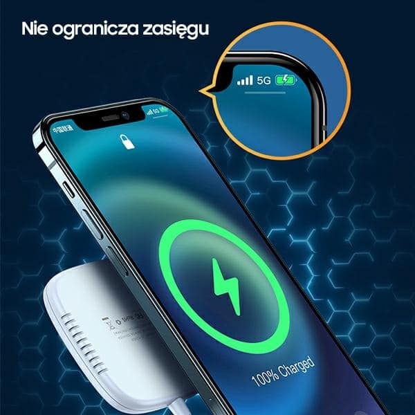 USAMS Φορτιστής ασύρματης τεχνολογίας US-CD159 μαγνητικός W1 15W Extra-thin για iPhone 12 σειράς μαύρος - Image 7
