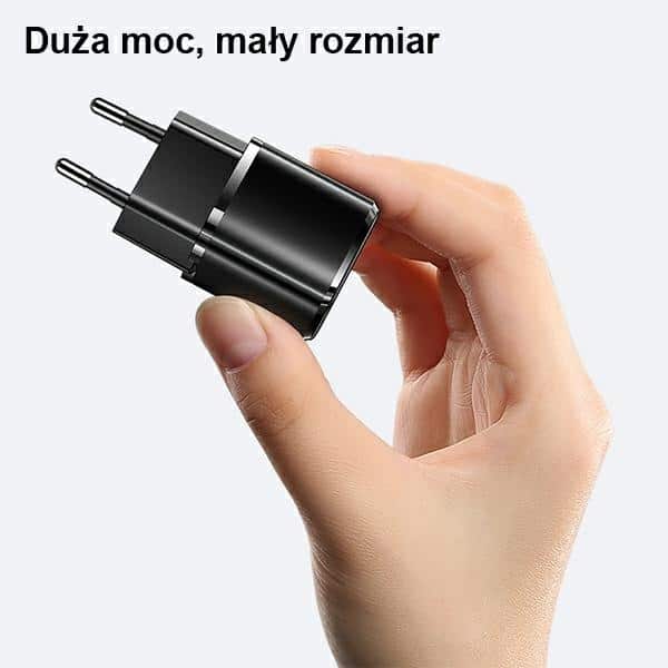 USAMS Φορτιστής δικτύου 1xUSB-C T36 mini 20W + καλώδιο USB-C-Lightning λευκό - Image 4