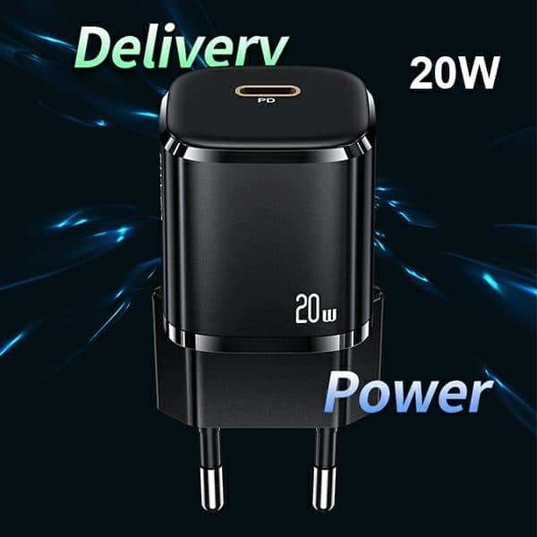 USAMS Φορτιστής δικτύου 1xUSB-C T36 mini 20W + καλώδιο USB-C-Lightning λευκό - Image 6