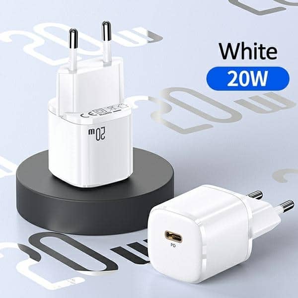 USAMS Φορτιστής δικτύου 1xUSB-C T36 mini 20W + καλώδιο USB-C-Lightning λευκό - Image 7