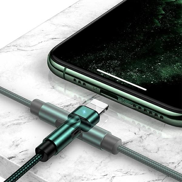 USAMS Καλώδιο πλεγμένο περιστροφικό U60 2A Lightning 1m μαύρο - Image 4