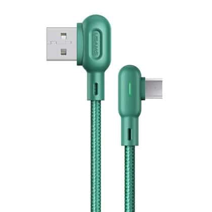 USAMS Καλώδιο MicroUSB 2A 1,2m γωνιακό u57 πράσινο