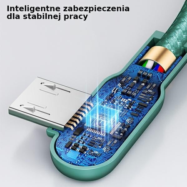 USAMS Καλώδιο MicroUSB 2A 1,2m γωνιακό u57 πράσινο - Image 6